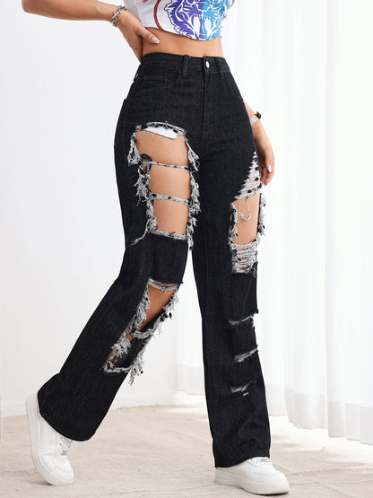 Ripped black jeans - MYSTERYBOXS