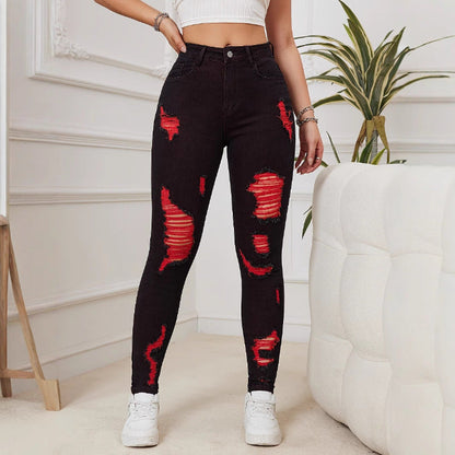Colored ripped jeans - MYSTERYBOXS