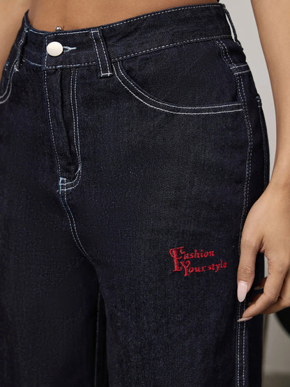 Panelled rolled-up plaid jeans - MYSTERYBOXS