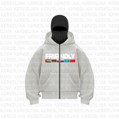 Ninja mask double hooded unique design hooded sweatshirt - MYSTERYBOXS