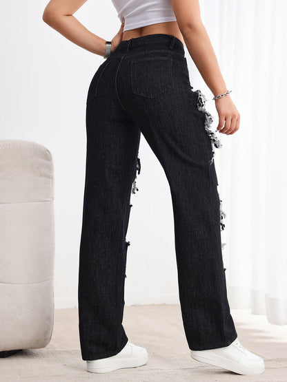 Ripped black jeans - MYSTERYBOXS