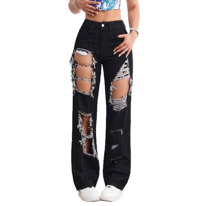 Ripped black jeans - MYSTERYBOXS