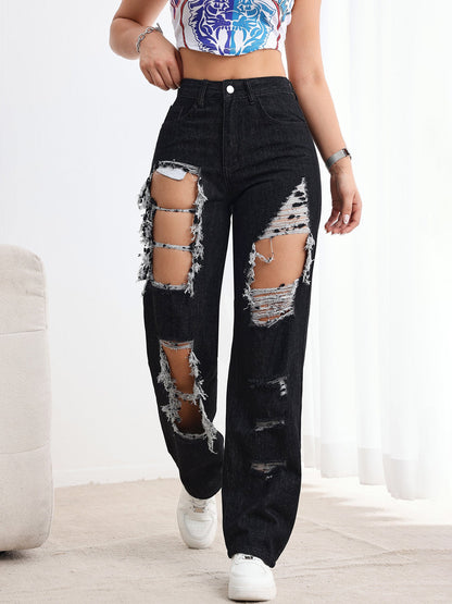 Ripped black jeans - MYSTERYBOXS