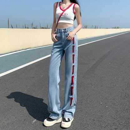 Embroidered jeans - MYSTERYBOXS