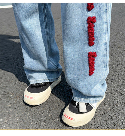 Embroidered jeans - MYSTERYBOXS