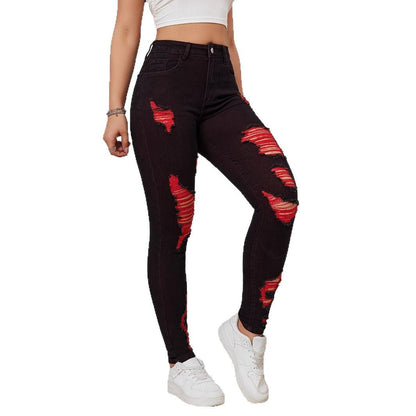 Colored ripped jeans - MYSTERYBOXS