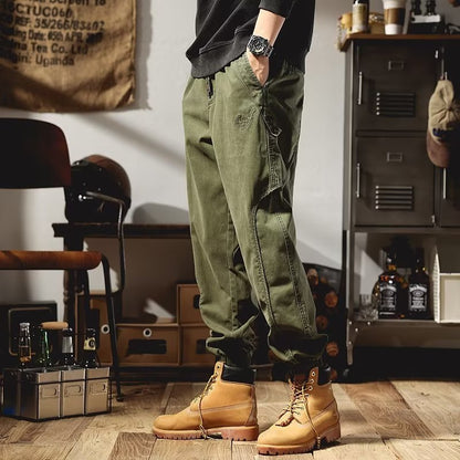 Men's workwear multi-pocket trousers, trendy loose casual functional cuffed trousers - MYSTERYBOXS