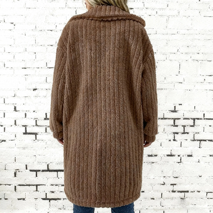 Autumn and winter collared long-sleeved fleece coat - MYSTERYBOXS