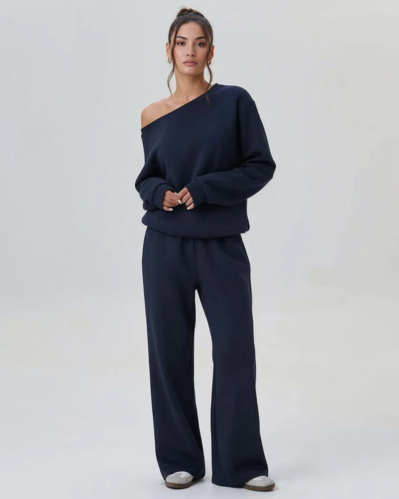 Off-shoulder casual fashion two-piece suit - MYSTERYBOXS