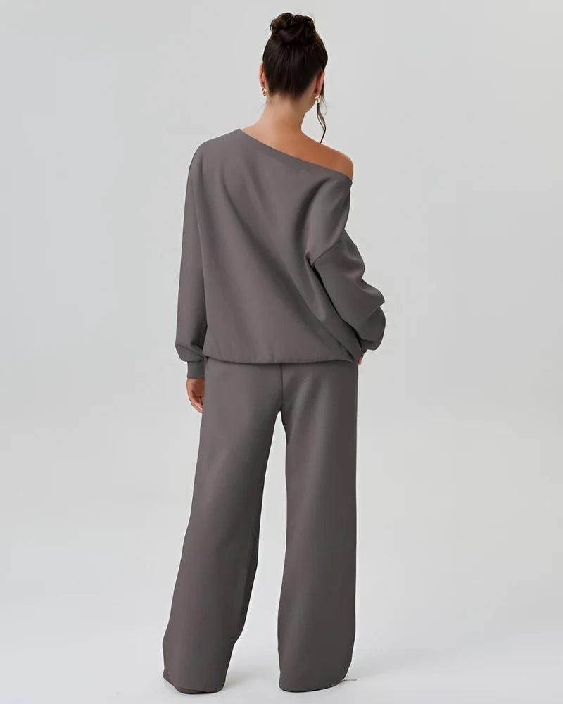 Off-shoulder casual fashion two-piece suit - MYSTERYBOXS