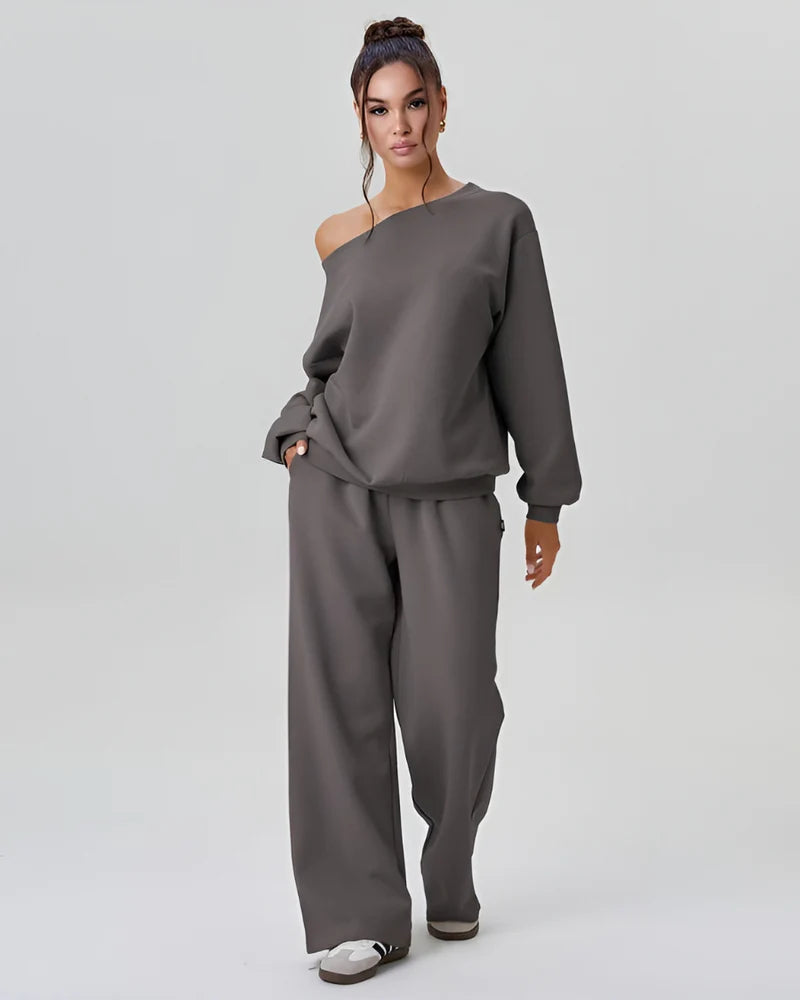 Off-shoulder casual fashion two-piece suit - MYSTERYBOXS