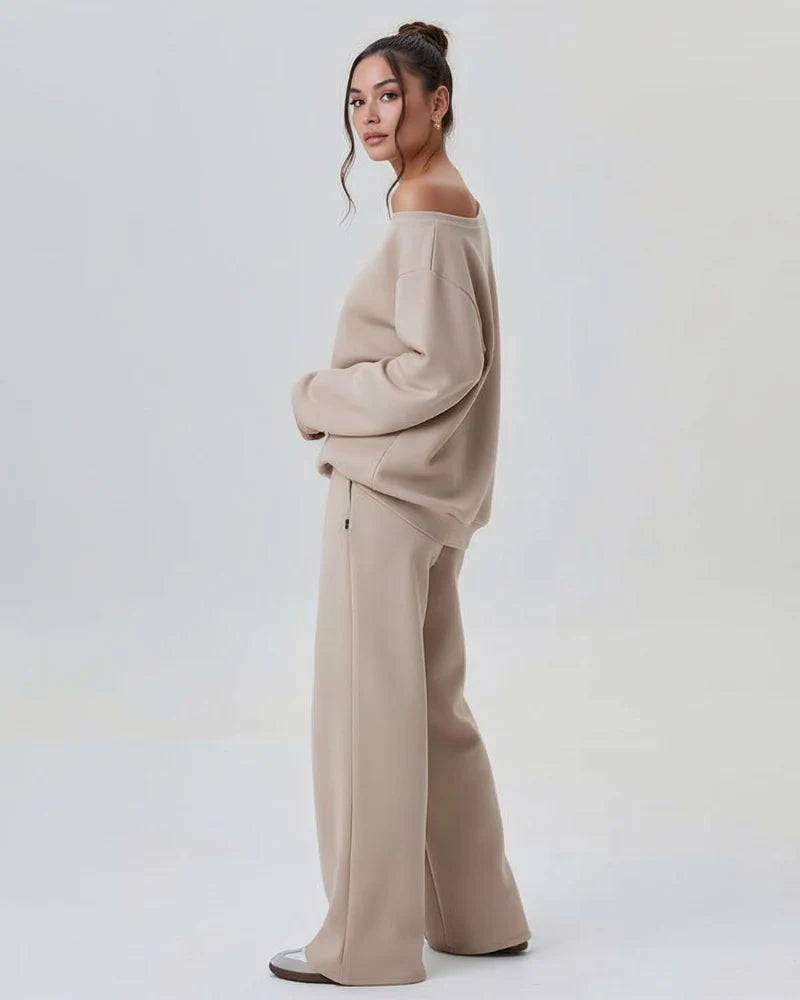 Off-shoulder casual fashion two-piece suit - MYSTERYBOXS