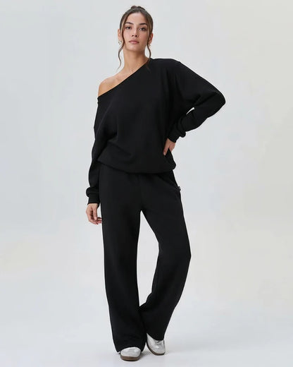 Off-shoulder casual fashion two-piece suit - MYSTERYBOXS