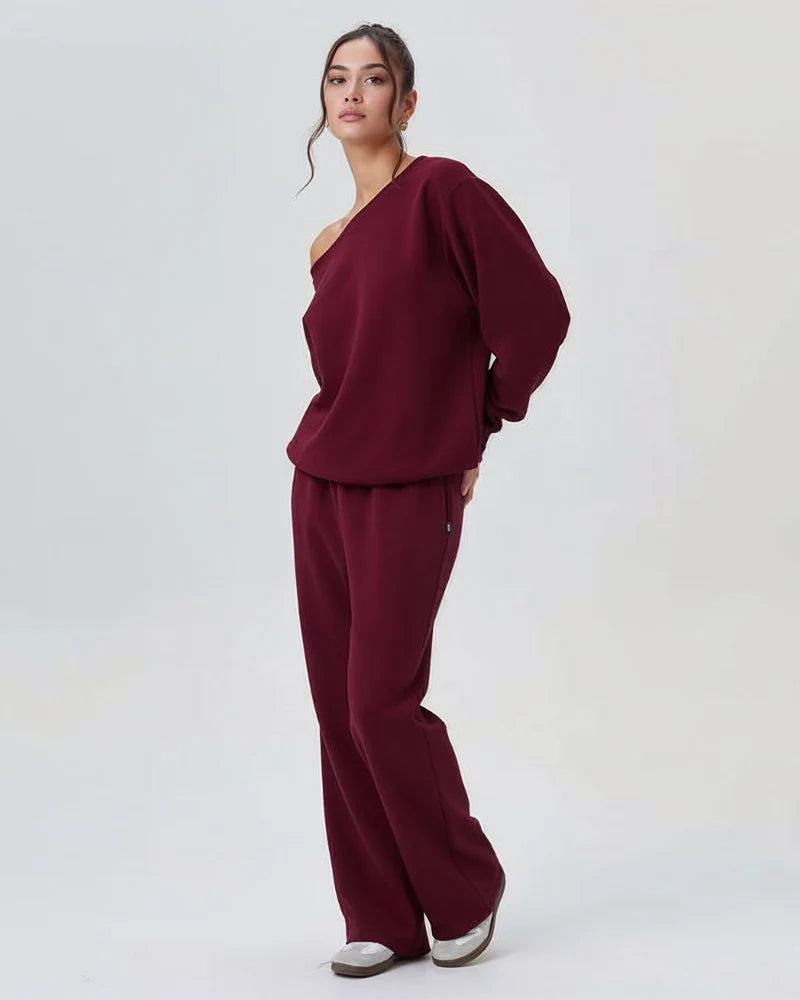 Off-shoulder casual fashion two-piece suit - MYSTERYBOXS