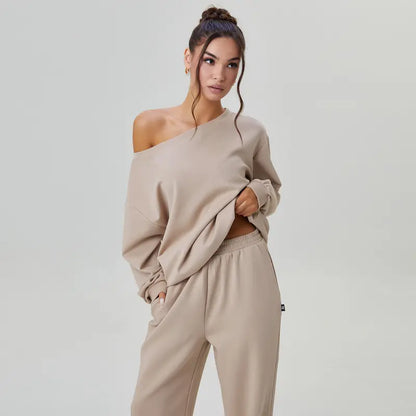 Off-shoulder casual fashion two-piece suit - MYSTERYBOXS