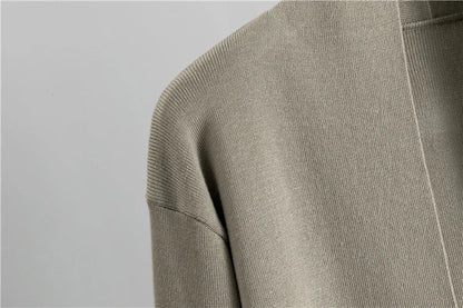 Turtle Neck Knit Tank 3-Piece Cardigan Set - MYSTERYBOXS