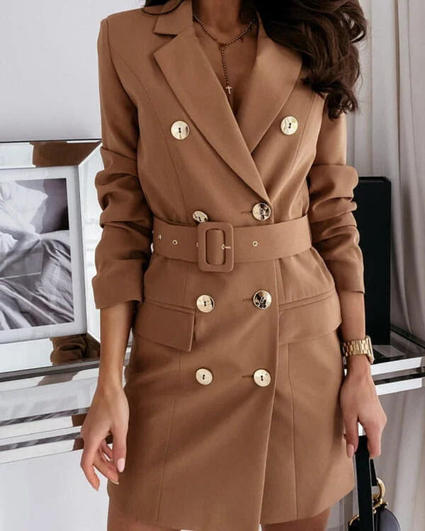 Elegant V-neck loose button-down jacket - MYSTERYBOXS