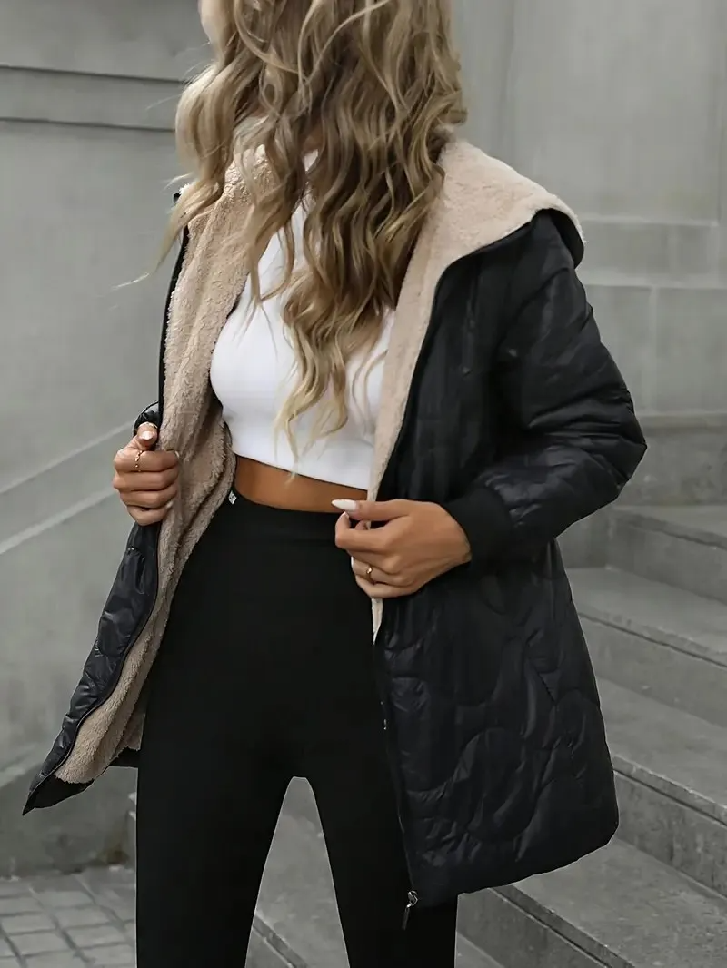 Women's casual cotton hooded jacket - MYSTERYBOXS