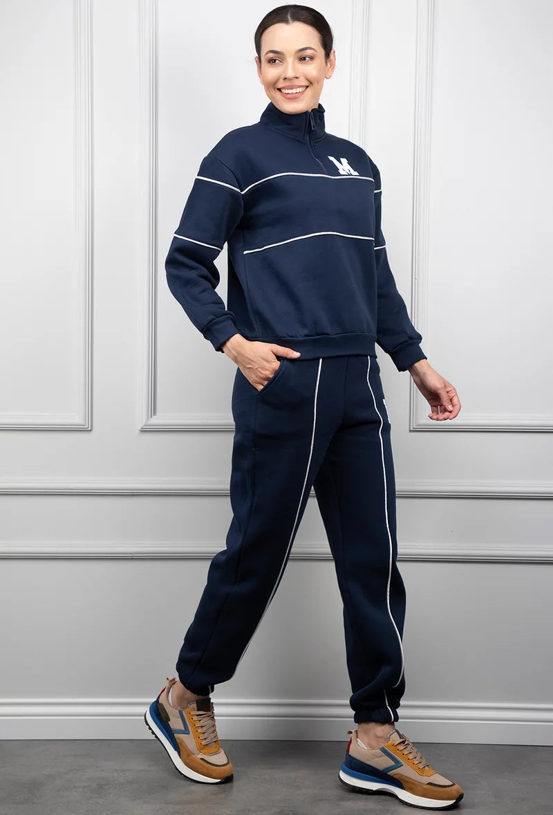 Letter zipper casual sports two-piece set - MYSTERYBOXS