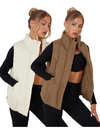 Women’s Fall Winter Thick Woven Vest Jacket - MYSTERYBOXS