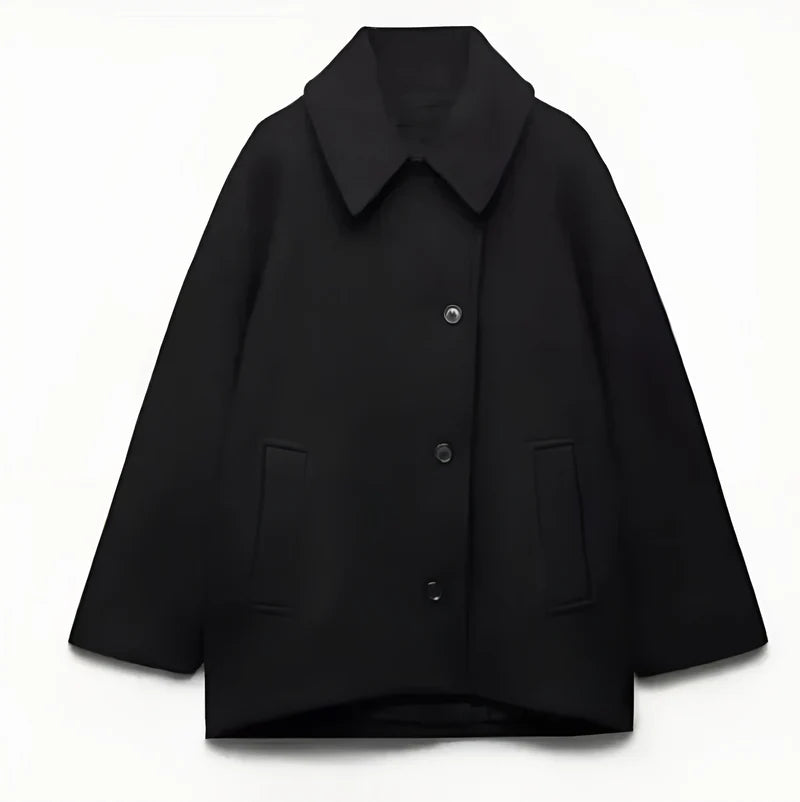 Oversized Double-Breasted Tailored Coat for Women - MYSTERYBOXS