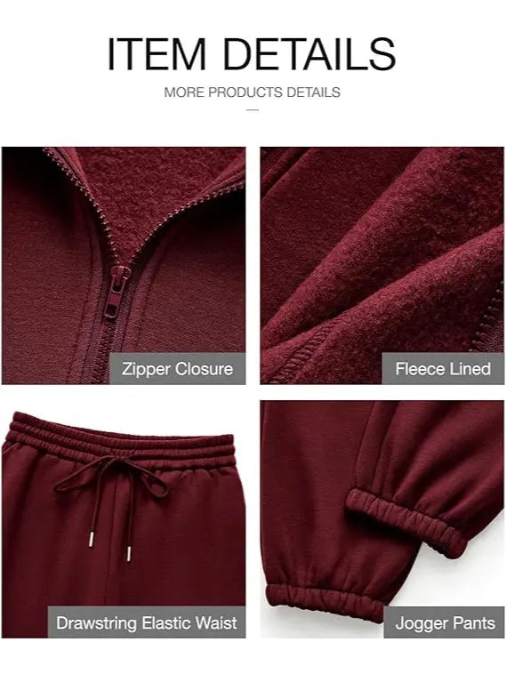 Fall-Winter Fleece Sweatshirt & Pants Set - MYSTERYBOXS