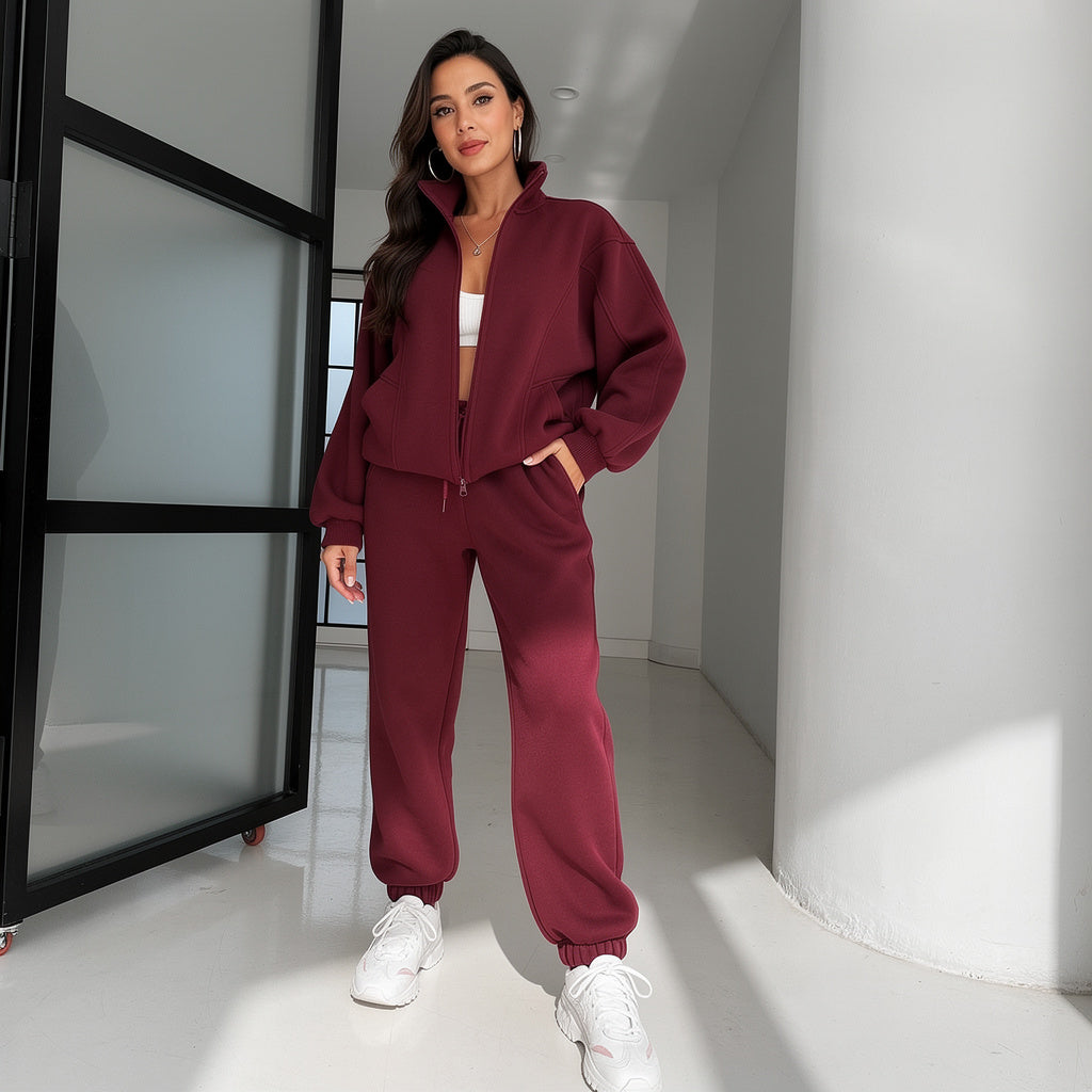 Fall-Winter Fleece Sweatshirt & Pants Set - MYSTERYBOXS