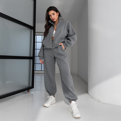 Fall-Winter Fleece Sweatshirt & Pants Set - MYSTERYBOXS