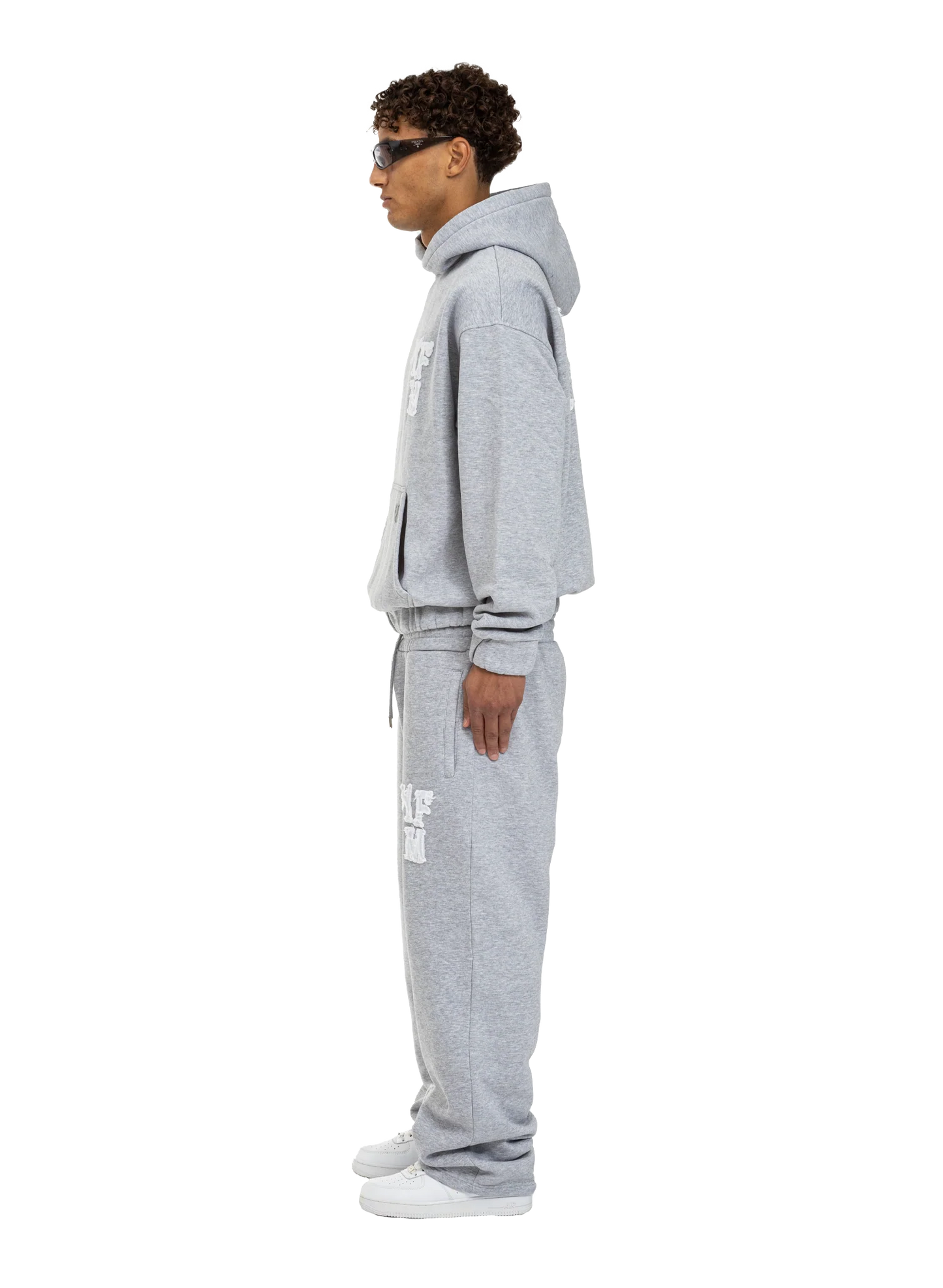 Chic Letter-Embossed Casual Sportswear Set - MYSTERYBOXS