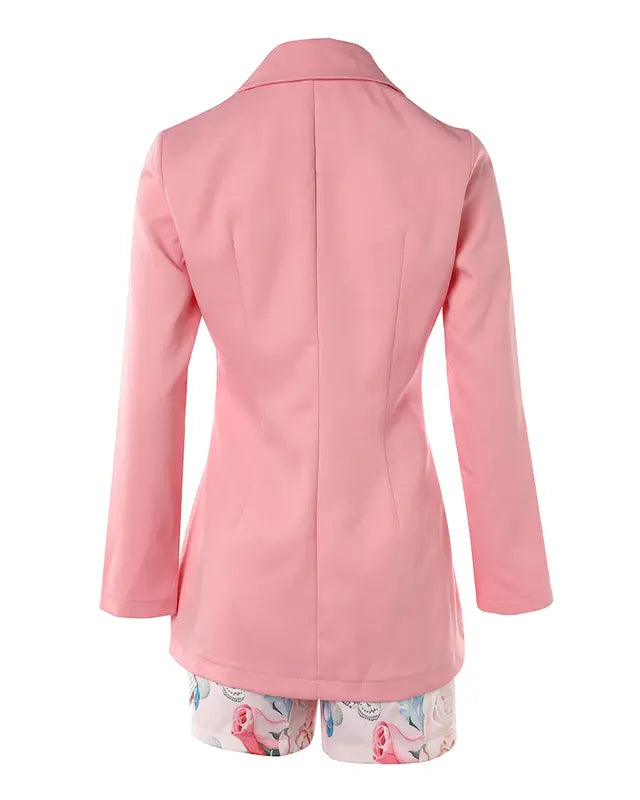 Women’s Belted Blazer & Floral Shorts Set - MYSTERYBOXS