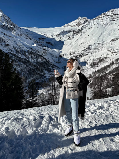 Cable striped crew neck pullover - MYSTERYBOXS