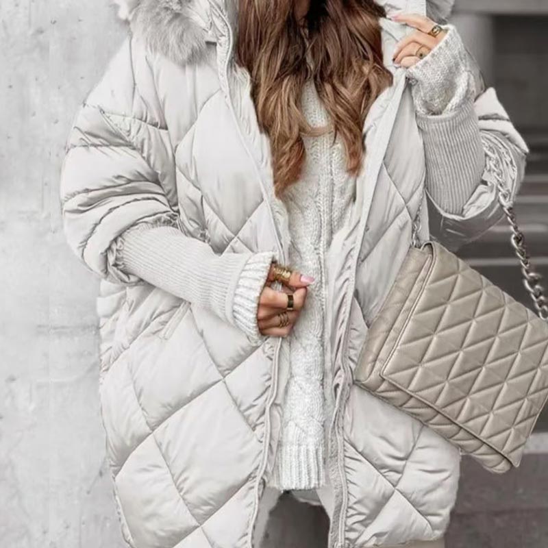 [Autumn-Winter Special] Women's Patchwork Knit Sleeve Mid-Length Parka - MYSTERYBOXS