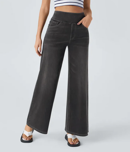 SUPER STRETCH WIDE LEG HIGH WAIST JEANS (Get two for a bigger discount) - MYSTERYBOXS