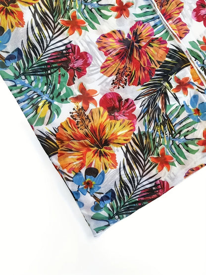 Women's 3-piece V-neck floral print bikini set - MYSTERYBOXS
