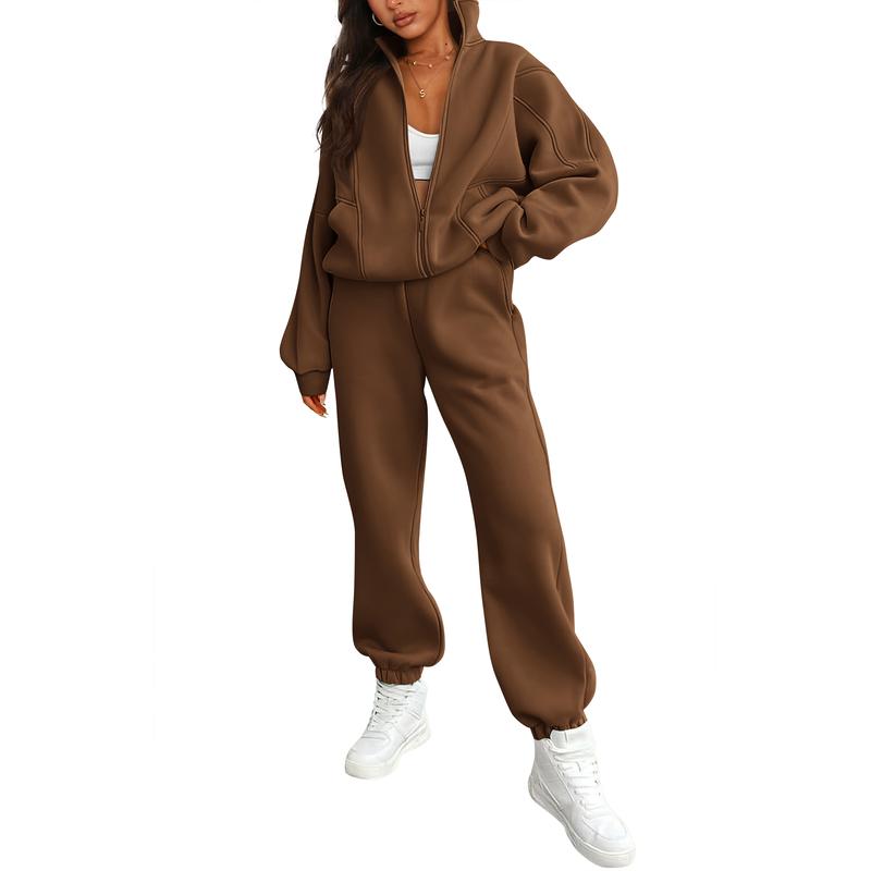 Fall-Winter Fleece Sweatshirt & Pants Set