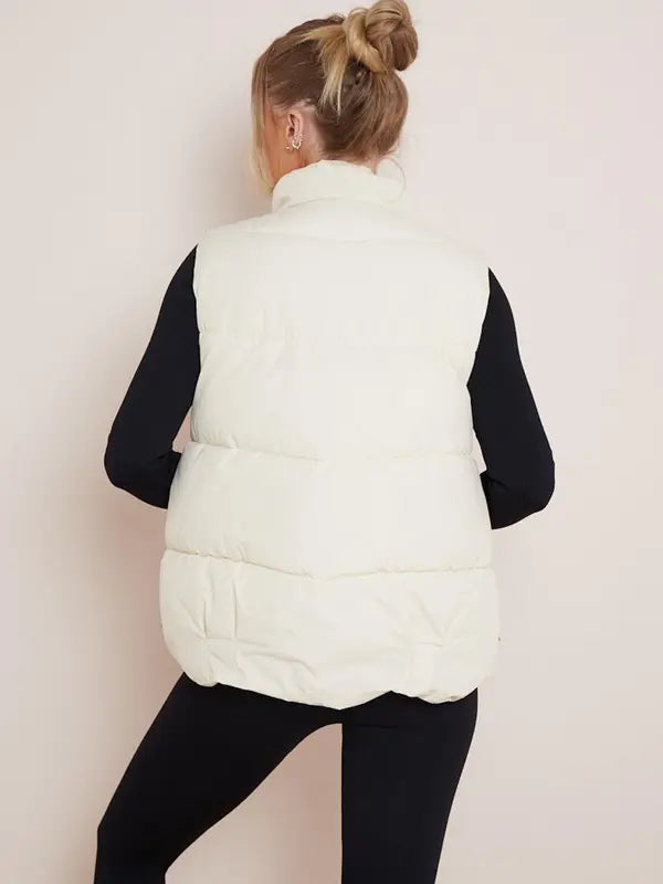 Women’s Fall Winter Thick Woven Vest Jacket