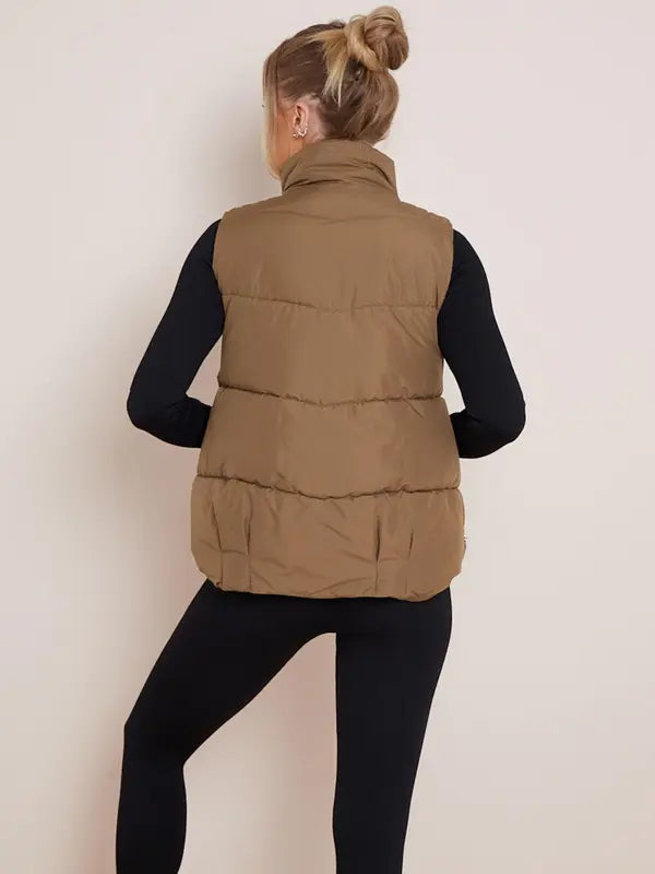 Women’s Fall Winter Thick Woven Vest Jacket