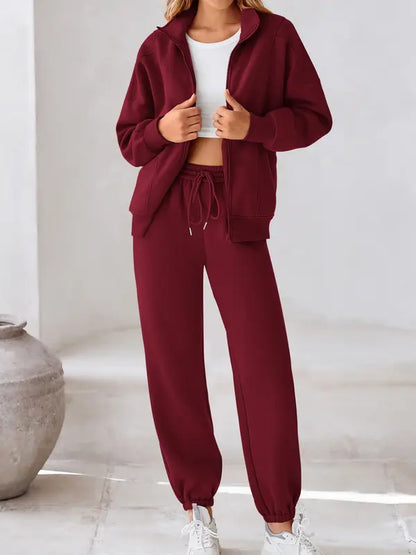 Fall-Winter Fleece Sweatshirt & Pants Set