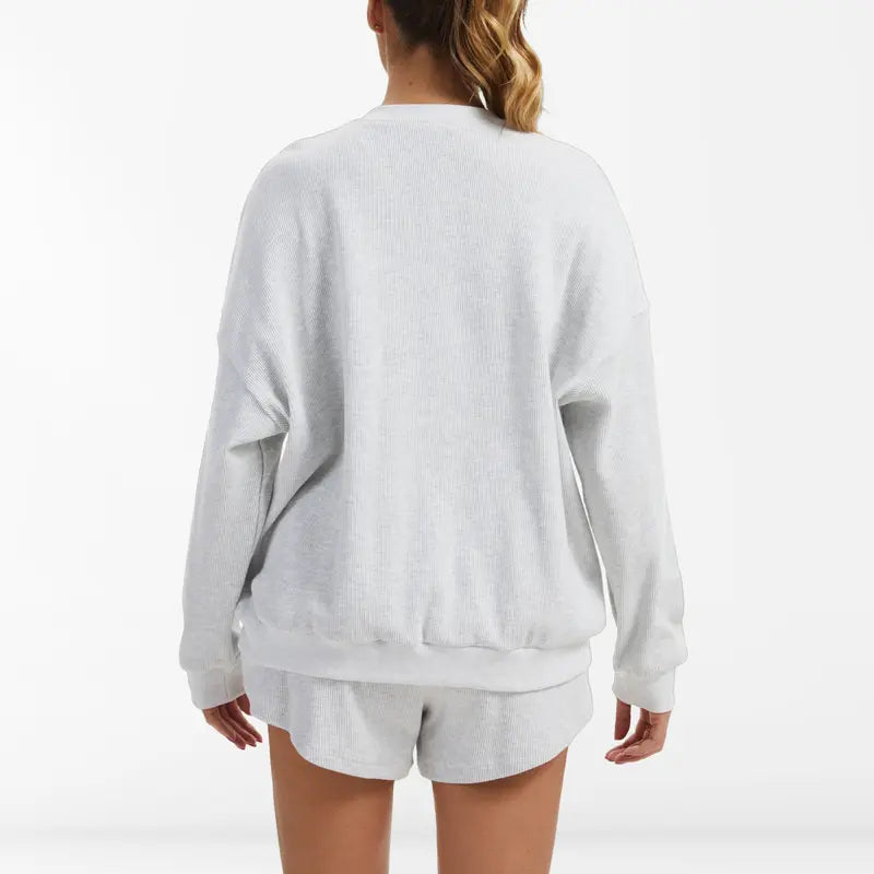 Women's Loose Waffle Knit Set