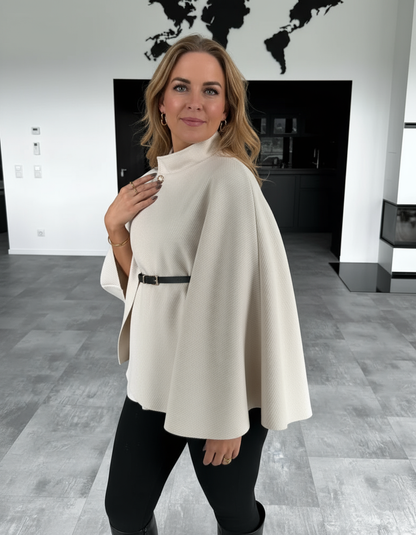 Audrey cape coat with belt