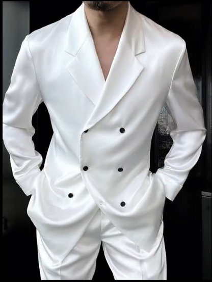 Luxury Silk Touch Business Suit (Spring & Summer Edition) - MYSTERYBOXS