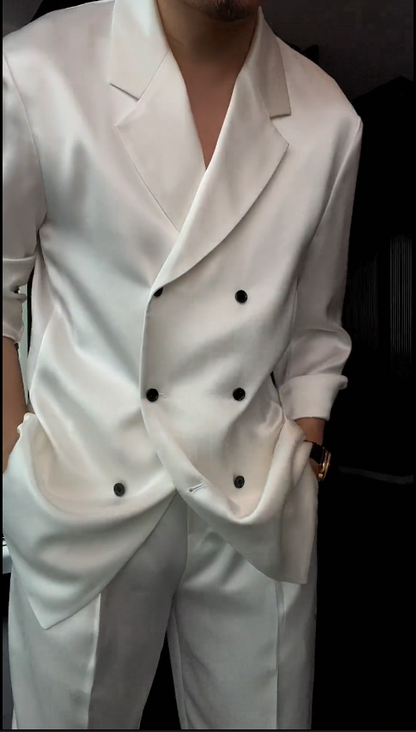 Luxury Silk Touch Business Suit (Spring & Summer Edition) - MYSTERYBOXS
