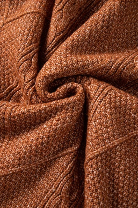 knitted twist textured sweater skirt