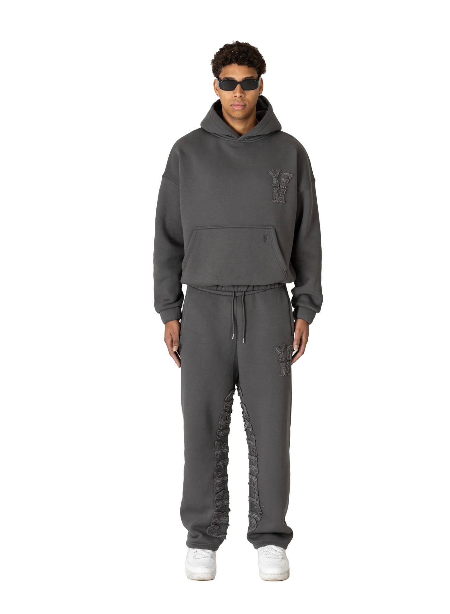 Chic Letter-Embossed Casual Sportswear Set