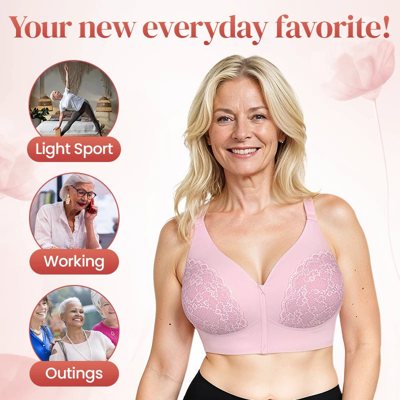 Comfortable bra with powerful support and front zip - MYSTERYBOXS