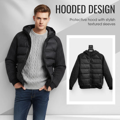 Men's Windproof Padded & Hooded Jacket - MYSTERYBOXS