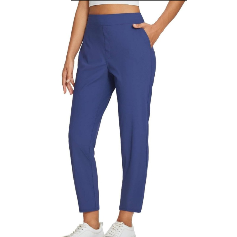 Women's High-Waisted Elastic Pants with Zipper Pockets - MYSTERYBOXS