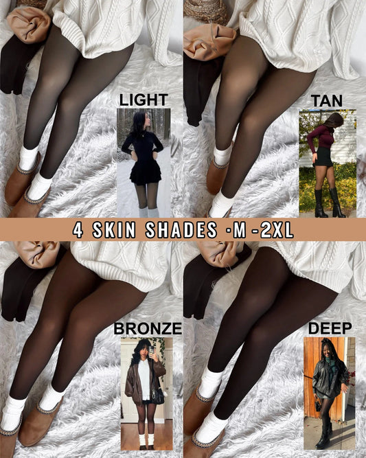 Translucent Fleece Lined Tights - MYSTERYBOXS
