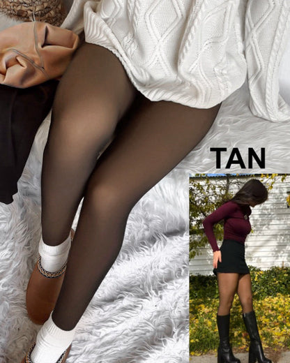 Translucent Fleece Lined Tights - MYSTERYBOXS