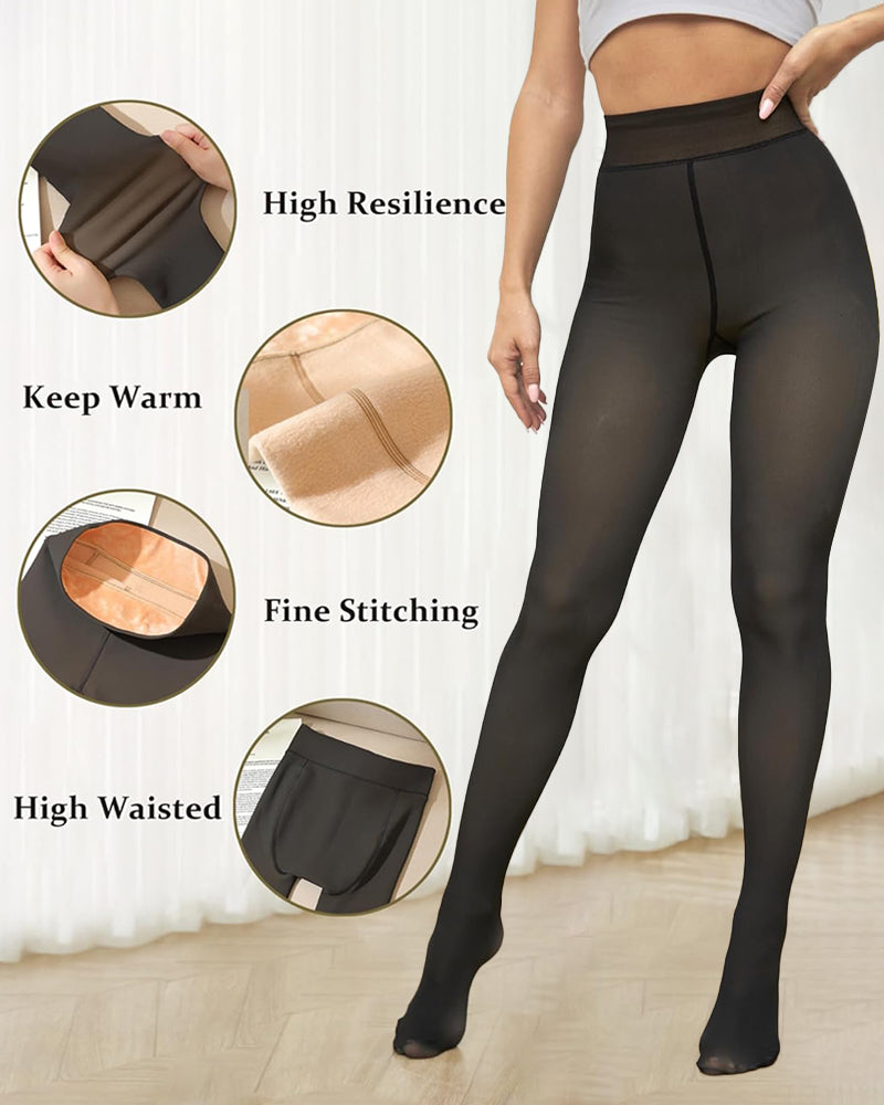 Translucent Fleece Lined Tights - MYSTERYBOXS